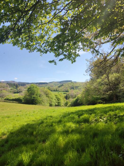 Vue de la vallée de la Dragne à Villapourçon
