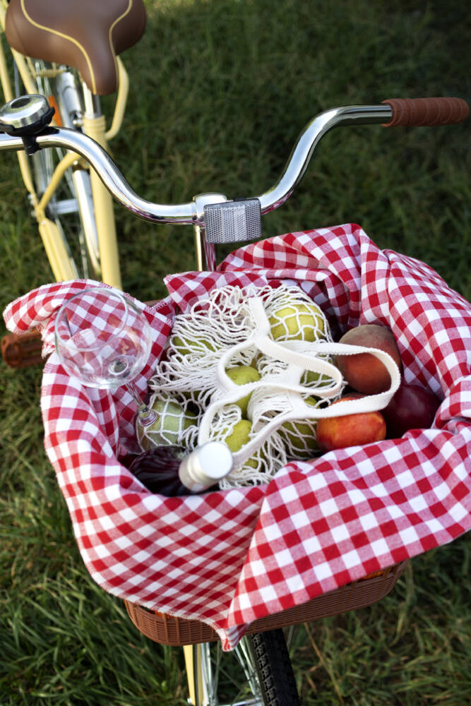 Panier pique-nique sur un vélo